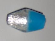 Glas Bead Silver Foiled 43 x 20mm